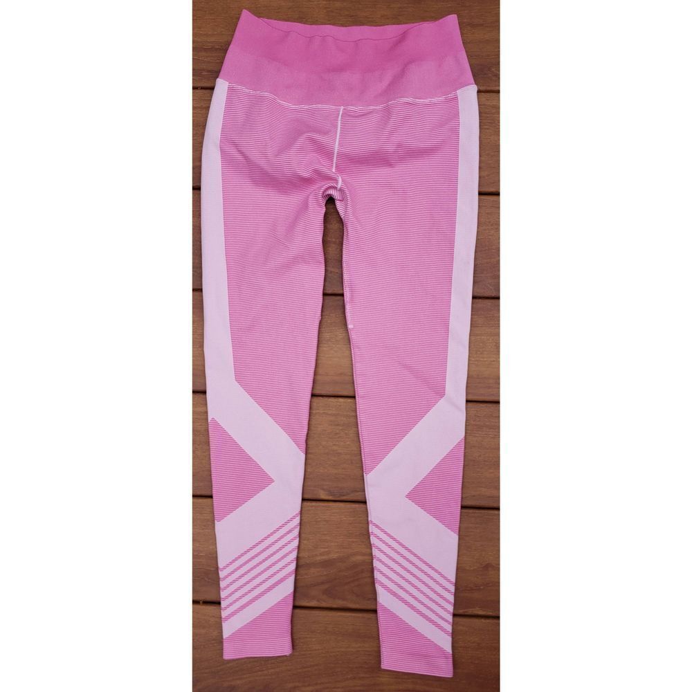 NWOT NUX PINK TWO TONED COMPRESSION HIGH WAISTED LEGGINGS SIZE LARGE